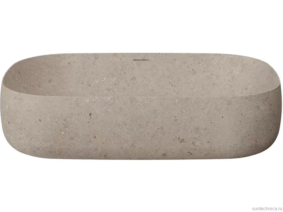 Накладная раковина KERAMA MARAZZI Magica 65 бежевый камень, прямоугольная, фаянс