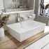 Мебель для ванной STWORKI Берген 100 белая со светлой столешницей, с раковиной Bocchi Vessel 1172-061-0125