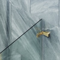 Шторка на ванну Maybahglass MGV-655-3 70 см, профиль золото, стекло сатин