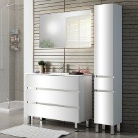 Тумба с раковиной Sanvit Кубэ -3 80 белый глянец