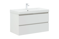 Мебель для ванной комнаты Aquanet Вега 90 подвесная, белая глянцевая