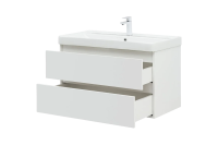 Мебель для ванной комнаты Aquanet Вега 90 подвесная, белая глянцевая