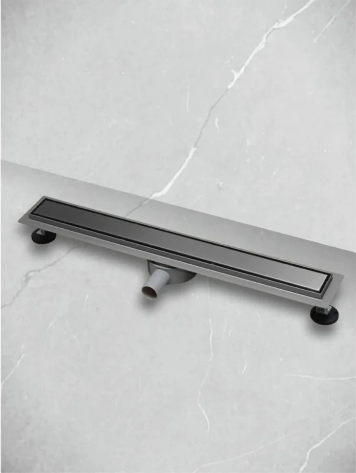 Душевой трап (лоток) AltroBagno Livello AltroBagnoLivello071241GM 80 см, решетка оружейная сталь, с сифоном, под плитку