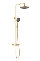 Душевая стойка Vincea Rim VSFS-2RM1BG с изливом, брашированное золото