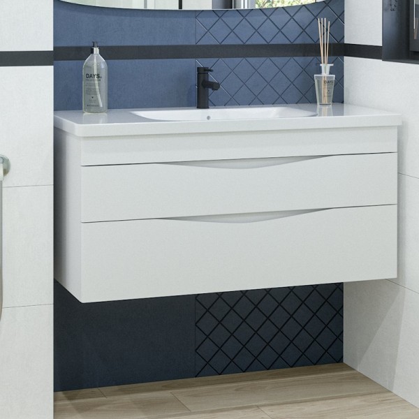 Тумба с раковиной Caprigo Lento 120 белая