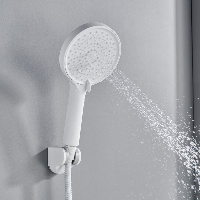 Смеситель для ванны с длинным изливом и лейкой (кран для ванны) Shevanik S4322C, белый