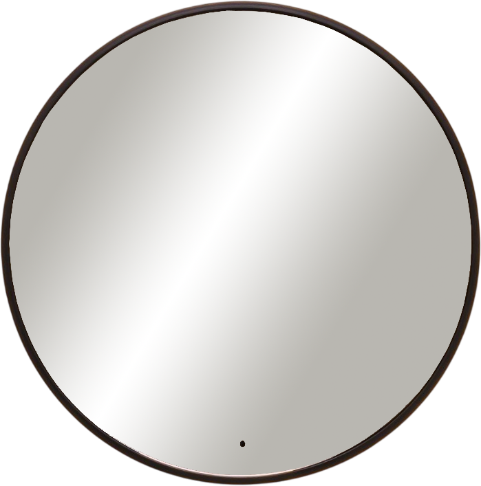 Зеркало круглое Art&Max Asti 80, с подсветкой, черное