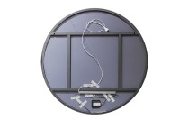 Зеркало круглое Art&Max Asti 80, с подсветкой, черное