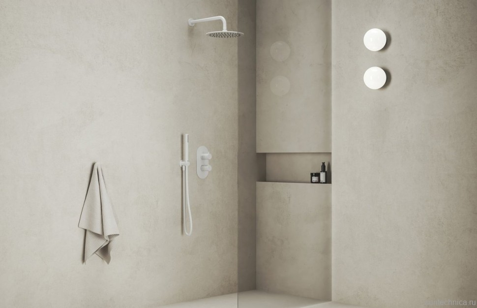 Верхний душ Ravak 985.20BLM матовый белый