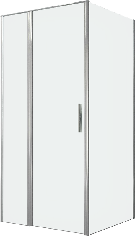 Душевой уголок Allen Brau Priority 100x90, профиль хром, стекло прозрачное