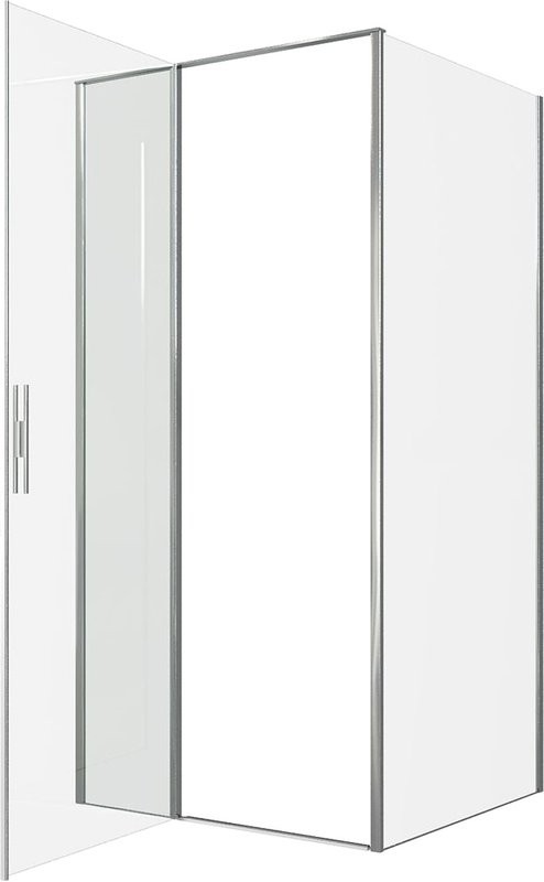 Душевой уголок Allen Brau Priority 100x90, профиль хром, стекло прозрачное