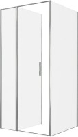 Душевой уголок Allen Brau Priority 100x90, профиль хром, стекло прозрачное