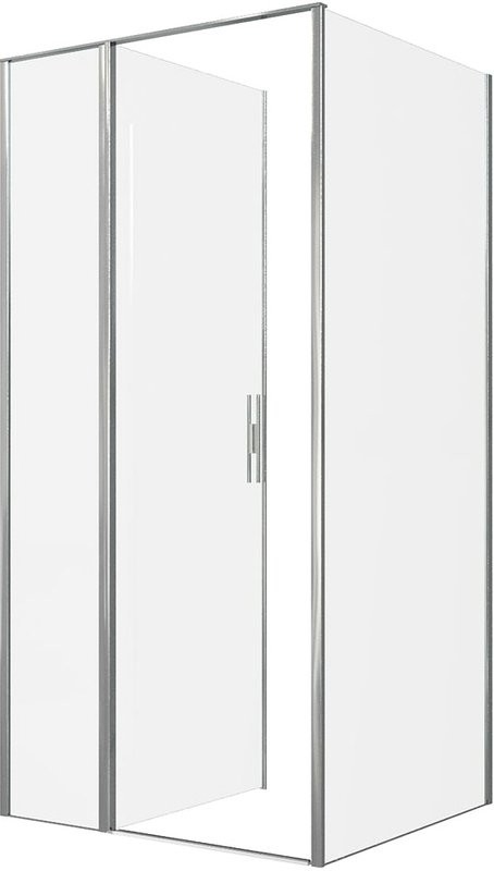 Душевой уголок Allen Brau Priority 100x90, профиль хром, стекло прозрачное