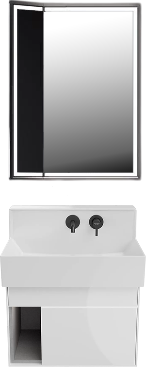 Мебель для ванной комнаты KERAMA MARAZZI Logica M 65 белоснежная, new