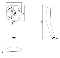 Душевая лейка Splendy Sense S SS21712S3CR хром Душевая лейка Splendy Sense S SS21712S3CR хром