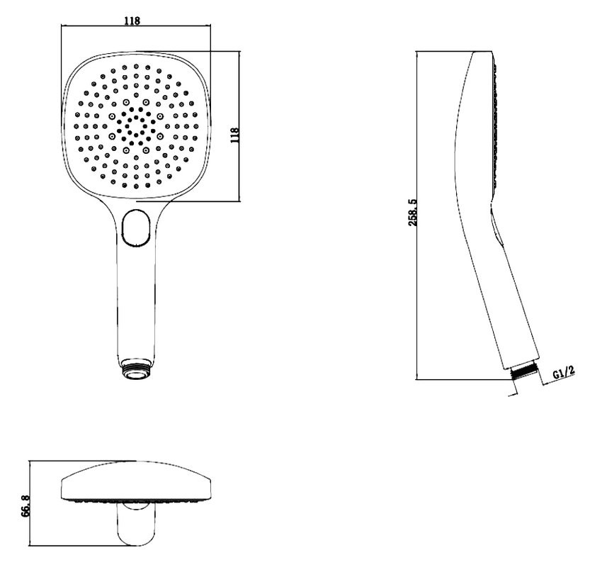 Душевая лейка Splendy Sense S SS21712S3CR хром
