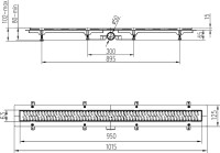 Душевой трап (лоток) MCH Chudej Harmony CH950/50H 95 см, решетка хром, с сифоном