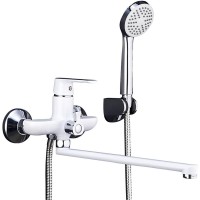 Смеситель с длинным изливом для ванны Frap H31 F2231 белый, хром