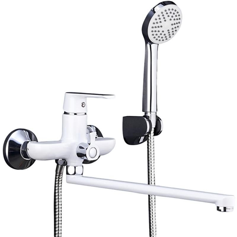 Смеситель с длинным изливом для ванны Frap H31 F2231 белый, хром