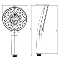 Душевая лейка AM.PM X-Joy F0285A000 хром