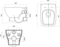 Комплект Унитаз подвесной Santek Нео 1WH302423 с микролифтом + Инсталляция OLI 80 ECO Sanitarblock mechanic 3 в 1 с кнопкой смыва