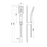 Душевой гарнитур Olive'S BD07 хром Душевой гарнитур Olive'S BD07 хром