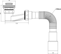 Сифон для поддона EWRIKA 5050860 50 мм, трубный, глянцевый хром Сифон для поддона EWRIKA 5050860 50 мм, трубный, глянцевый хром