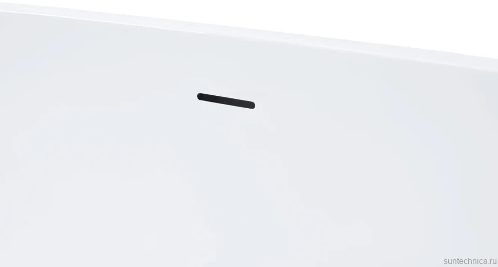 Акриловая ванна Grossman Fly GR-1102MB 170x80 см, отдельностоящая, черная матовая, овальная, с каркасом, со сливом-переливом