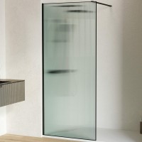 Душевая перегородка RGW Walk In WA-08B 110х195 см, профиль матовый черный, стекло рифленое