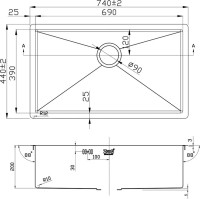 Мойка кухонная Zorg Inox R 7444