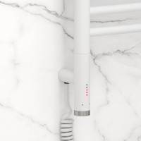 Полотенцесушитель электрический Сунержа Богема 3.1 30-6002-6050 70x55 см, подключение слева, матовый белый, лесенка