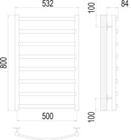 Полотенцесушитель водяной Terminus Атланта+ П8 500x800