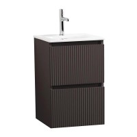 Мебель для ванной комнаты BelBagno Uno-mini 40 подвесная, 2 ящика, матовая темно-серая