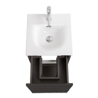 Мебель для ванной комнаты BelBagno Uno-mini 40 подвесная, 2 ящика, матовая темно-серая