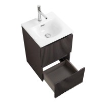 Мебель для ванной комнаты BelBagno Uno-mini 40 подвесная, 2 ящика, матовая темно-серая