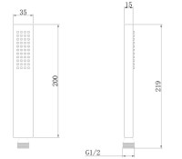 Душевая лейка Abber AF0050W матовая белая