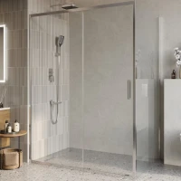 Душевой уголок BelBagno Luce AH-1-150/100-C-Cr профиль хром, стекло прозрачное