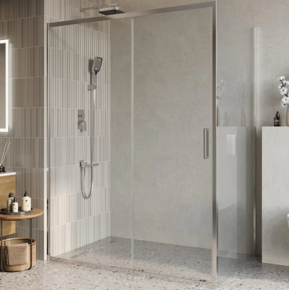 Душевой уголок BelBagno Luce AH-1-150/100-C-Cr профиль хром, стекло прозрачное