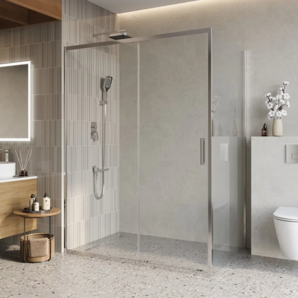 Душевой уголок BelBagno Luce AH-1-150/100-C-Cr профиль хром, стекло прозрачное