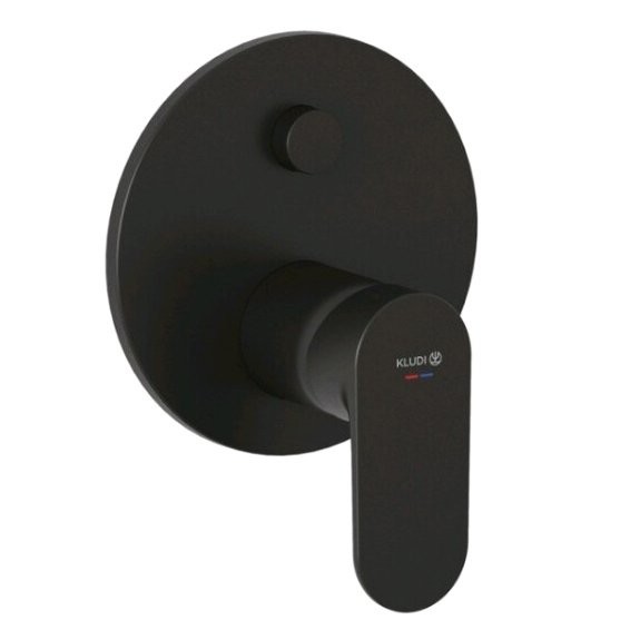 Встраиваемый смеситель для душа и ванны Kludi X1 327593975 С ВНУТРЕННЕЙ ЧАСТЬЮ, черный матовый