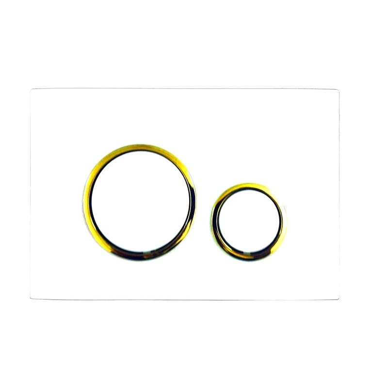 Кнопка смыва для унитаза AZARIO AZ-8200-0046 пластик, цвет глянцевый белый, золото