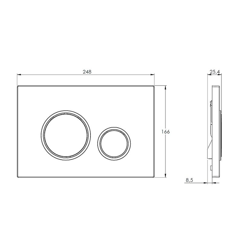 Кнопка смыва для унитаза AZARIO AZ-8200-0046 пластик, цвет глянцевый белый, золото