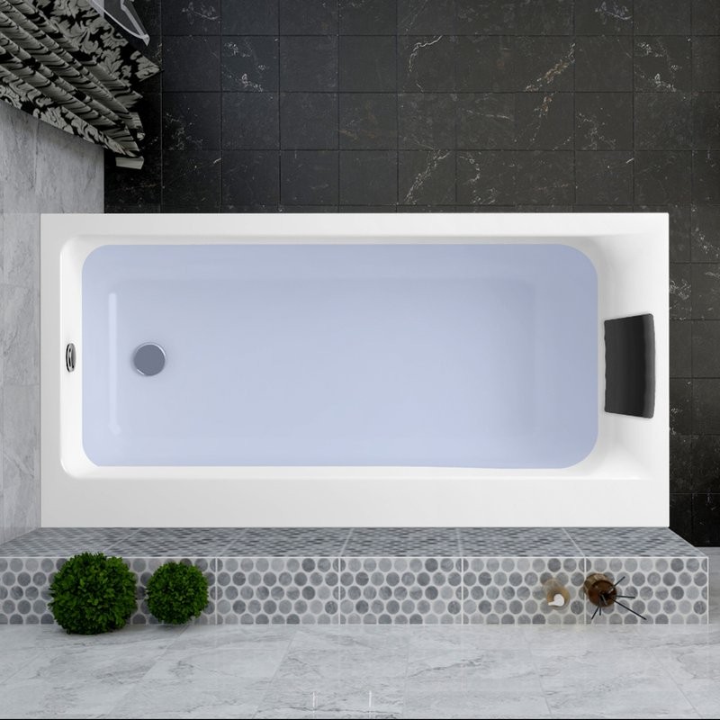 Акриловая ванна Lavinia Boho Catani R 170x80 см, правая, встраиваемая, белая, с каркасом