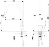 Смеситель для кухни Lemark plus Strike LM1105C