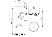 Душевая стойка Boheme Eterna 178-MG matt gold Душевая стойка Boheme Eterna 178-MG matt gold