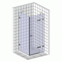 Душевой уголок Ravak Chrome CRV2-100+CPS-90 Transparent, профиль сатин