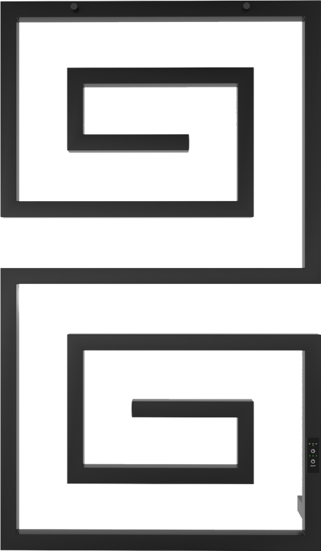 Полотенцесушитель электрический Indigo Lira DGL100-60BRRt черный муар