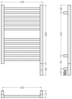 Полотенцесушитель электрический Сунержа Модус 3.1 020-5901-6040 70x45 см, подключение справа, шампань, лесенка