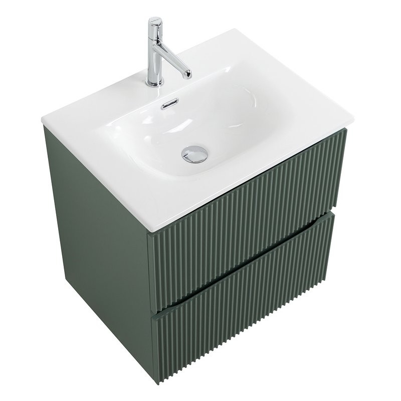 Тумба с раковиной BelBagno Uno 60 подвесная, 2 ящика, матовая еловая