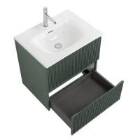 Тумба с раковиной BelBagno Uno 60 подвесная, 2 ящика, матовая еловая